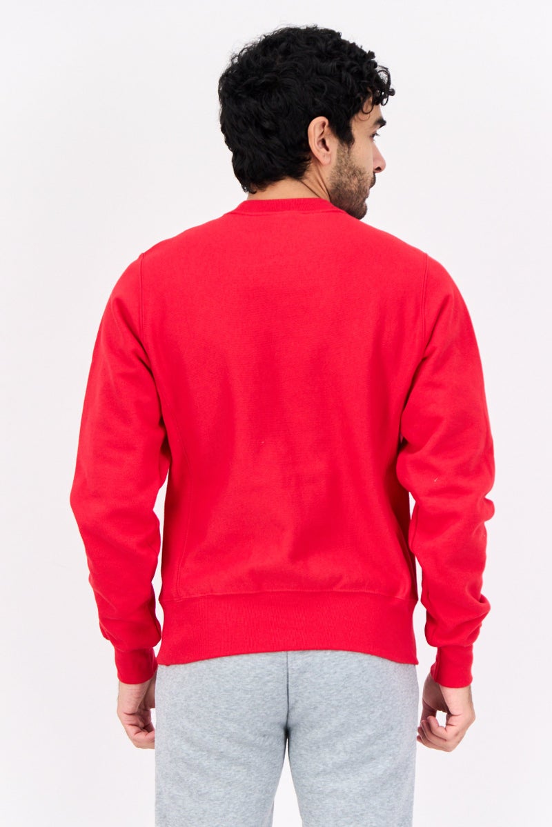 Champion Men Sportswear Fit Long Sleeve Outdoor Sweatshirts, Red - Image 3