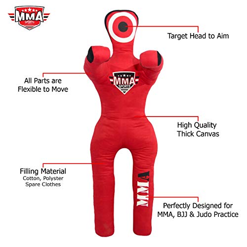 MMA Children Mixed Martial Arts Judo Training Kick Boxing Dummies Youth Exercise Throwing Buddy Ground Pound Dummy Fitness - 40 INCHES-UNFILLED - Image 4