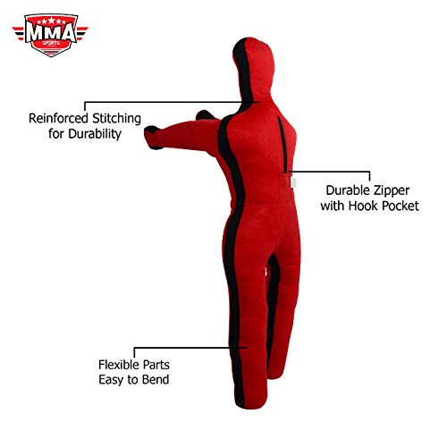 MMA Children Mixed Martial Arts Judo Training Kick Boxing Dummies Youth Exercise Throwing Buddy Ground Pound Dummy Fitness - 40 INCHES-UNFILLED - Image 5