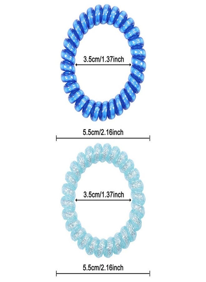 canjoyn 40 PCS Multicolored Spiral Hair Ties No Crease Elastic Coil Ponytail Holder - Image 5