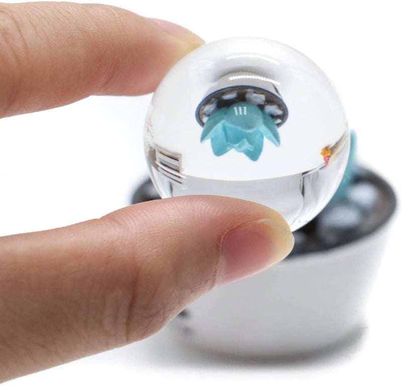 Zittop Mini Clear Crystal Ball Glass Ball Globe Fengshui Miniature Oornaments for Gifts House Decoration Home Docor 30mm/1.2Inch - Image 4