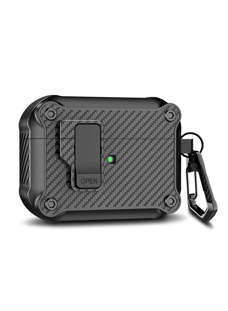 Black Airpods Pro2 Generation Protective Shockproof Soft Silicone Protective Case, Protective Earphone Box Bluetooth Earphone Box - Image 1