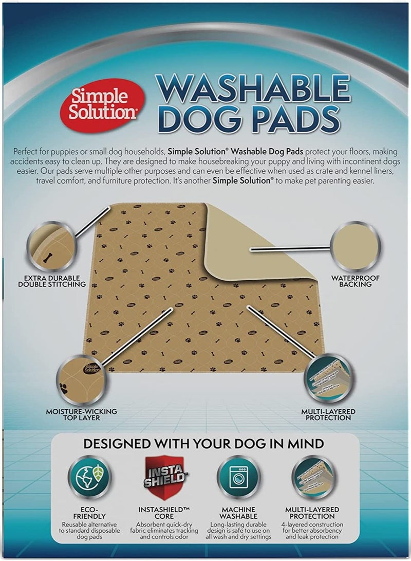 Simple Solution 2Pc Medium Washable Dog And Puppy Training Pads 76X81Cm - Image 2