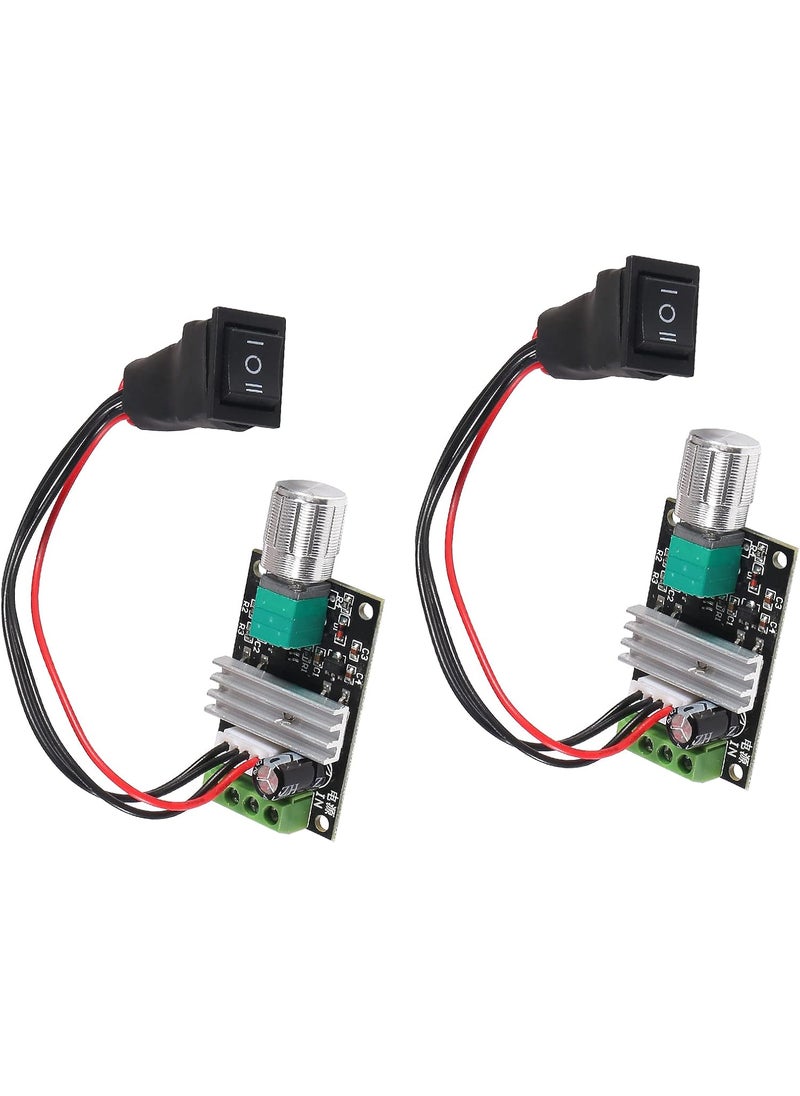 MELIFE 2 Pack 6V 12V 24V 28V 3A 80W 1203BB DC Motor Speed Controller PWM Speed Adjustable Reversible Motor Driver Switch Reversing  - Image 1
