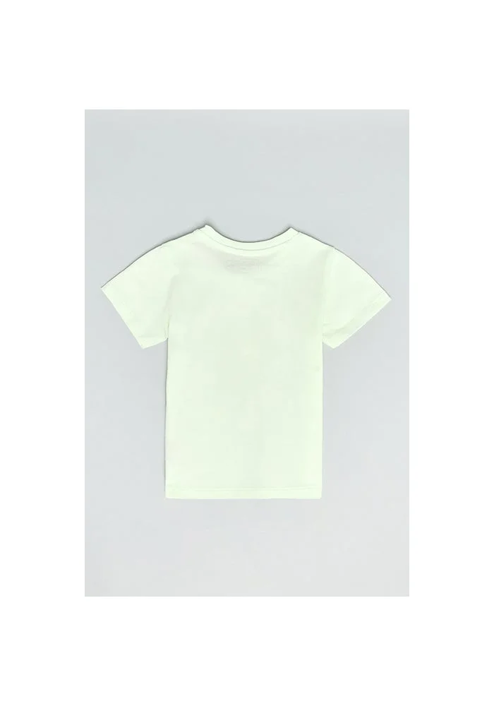 أر أند بي Printed T-Shirt with Crew Neck and Short Sleeves