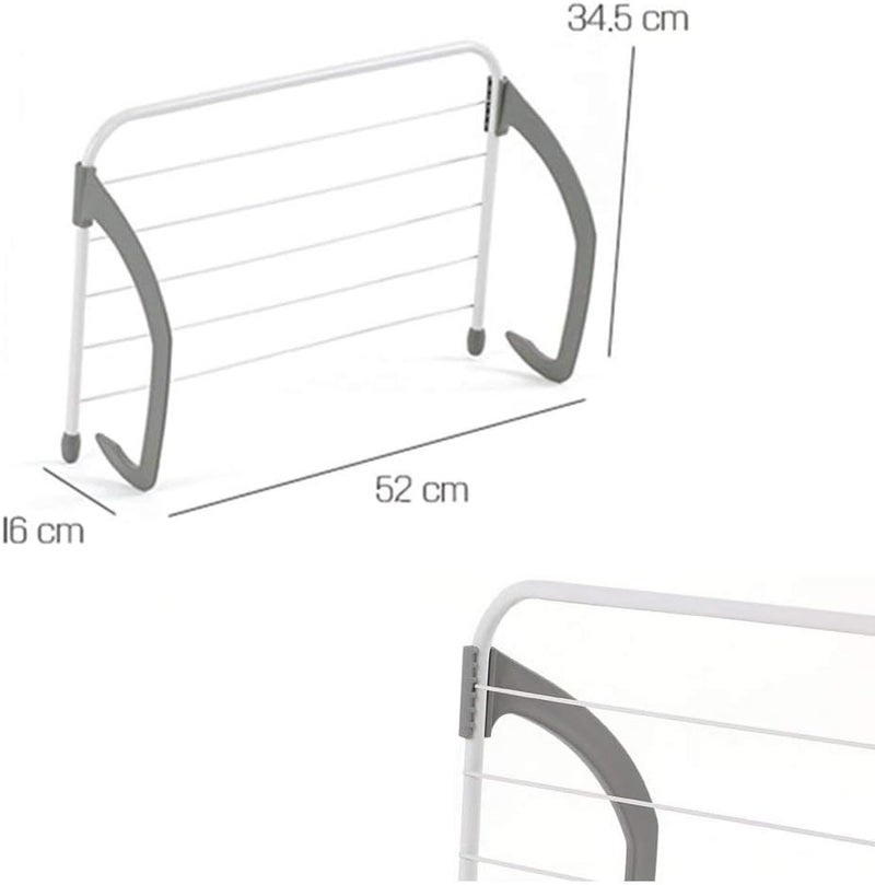 istore Adjustable Clothes Drying Rack Shelf Balcony Window Laundry Hanger Clothing, Socks and Plant Storage Holder Outdoor/Indoor Clothes-Towel Drying Rack Hanging on The Door Bathroom Windowsill - Image 3