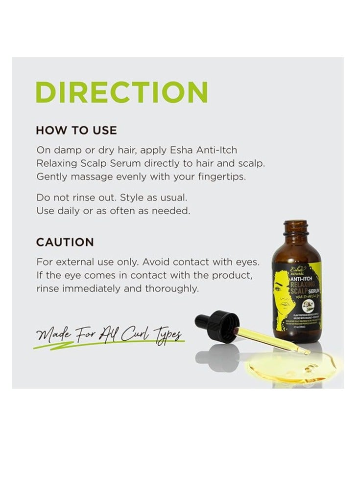 إشا إيشا جيرل ناتشورال | سيروم نمو فروة الرأس المضاد للحكة | مُخصص للشعر المجعد | بروتين نباتي ومركب بيوتين ب، مُضاف إليه جوز الهند وإكليل الجبل | 2 أونصة - Image 3