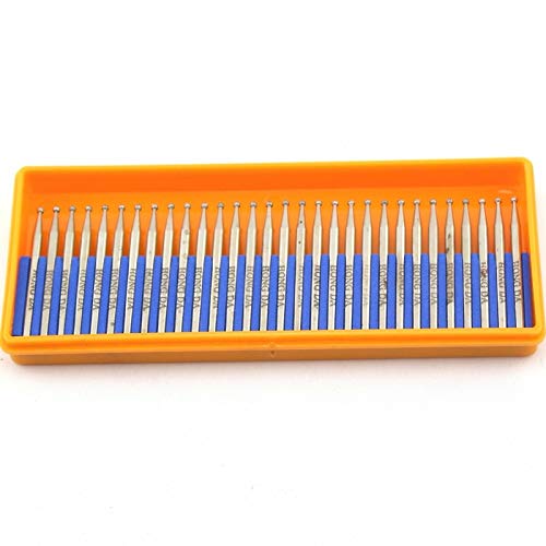 JINGLING Diamond Ball Burrs 2mm Round Grinding Bits Stone Shank 2.35 Pack of 30Pcs - Image 4