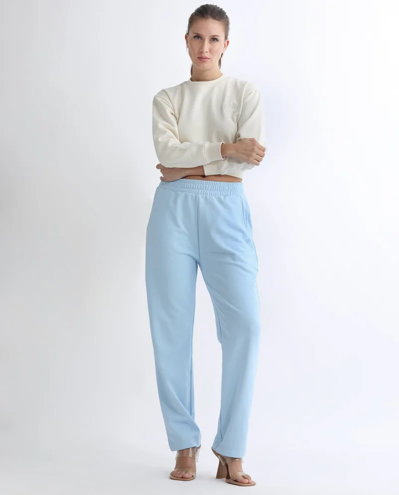Rareism Women's Ankle-Length Straight Fit Trackpants