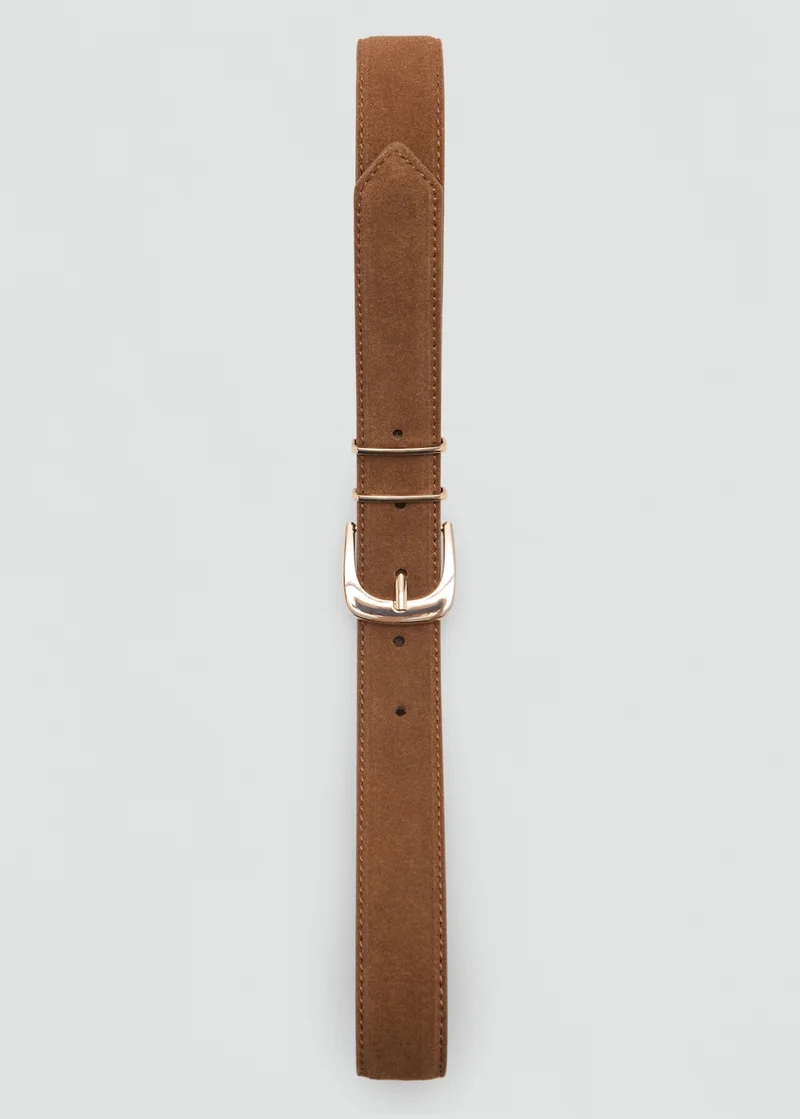MANGO Suede Belt