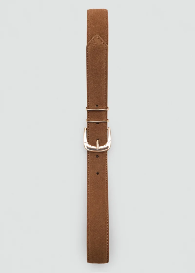 MANGO Suede Belt