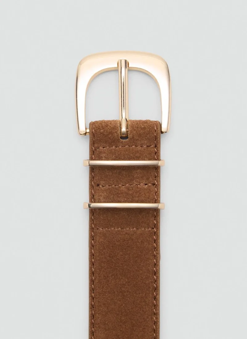 MANGO Suede Belt