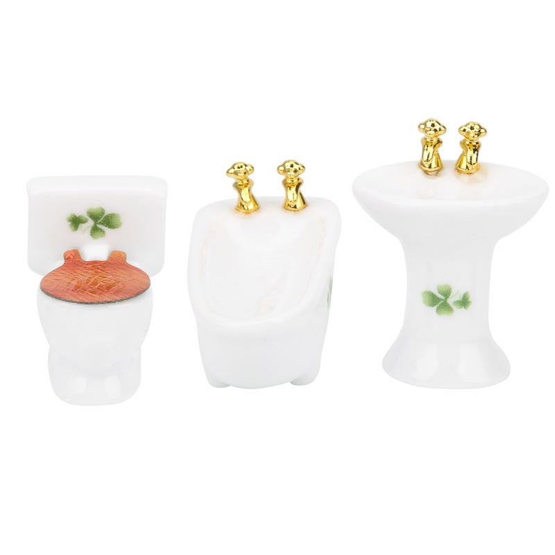 1/24 Miniature Bathroom Set: High-Quality Ceramic, Exquisite Durable Design - Dollhouse Bathroom Accessories for 1/24 Scale Dollhouse & Miniature Doll Collection - Image 5