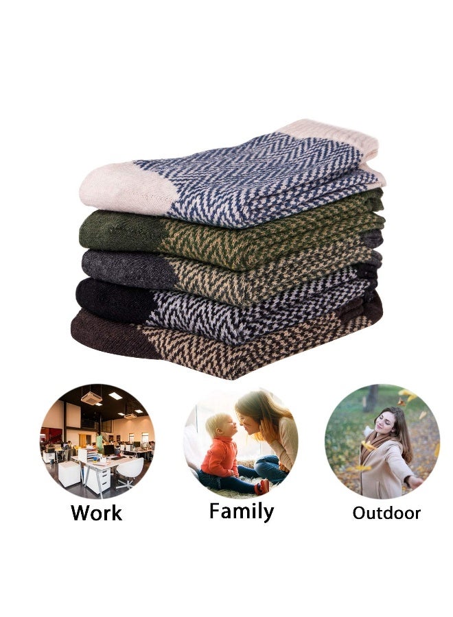 Warm Wool Socks for Women, Size 35,45, Soft Thermal Winter Socks, Cozy Gift Set (5 Pairs) - Image 5