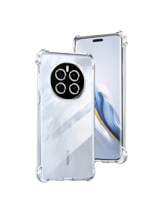 Maikuqi Shockproof Phone Case For Honor Magic7, Full Protection Anti-drop Airbag Transparent Soft Tpu Cover - Transparent White - Image 3