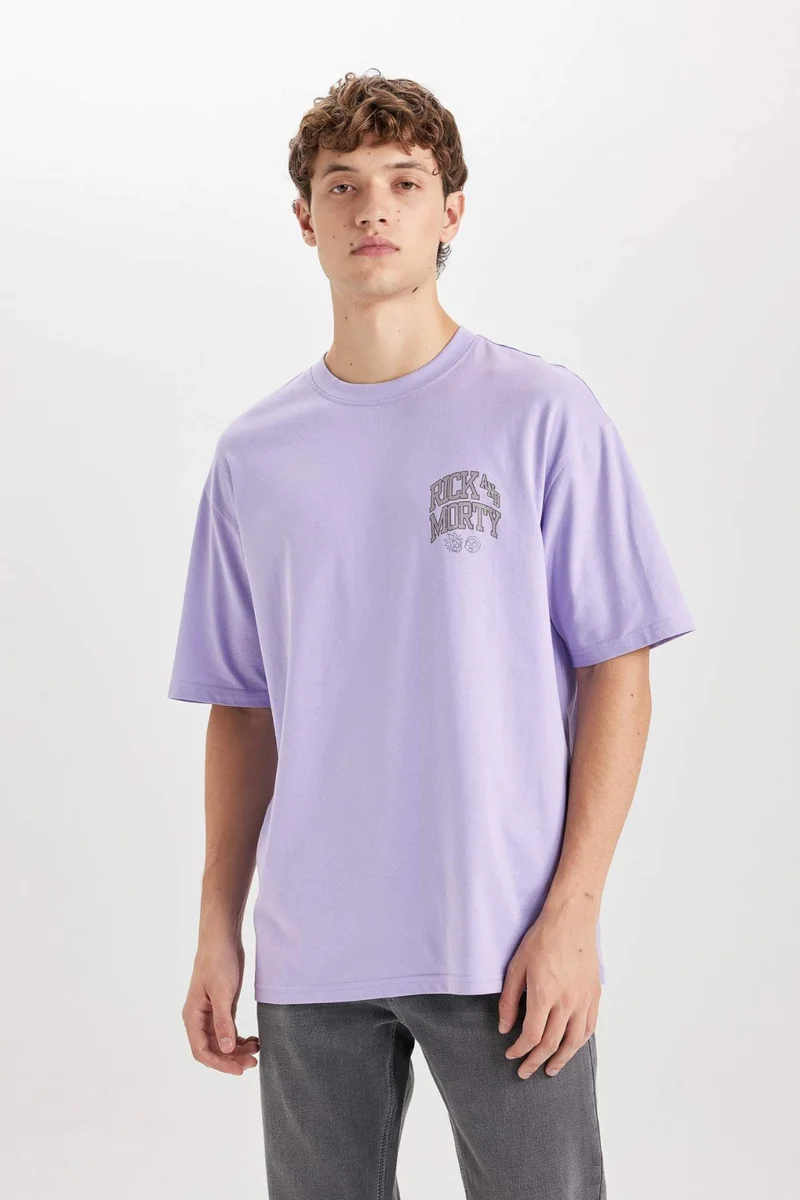 DeFacto Rick and Morty Licensed Boxy Fit Crew Neck Printed Short Sleeve T-Shirt