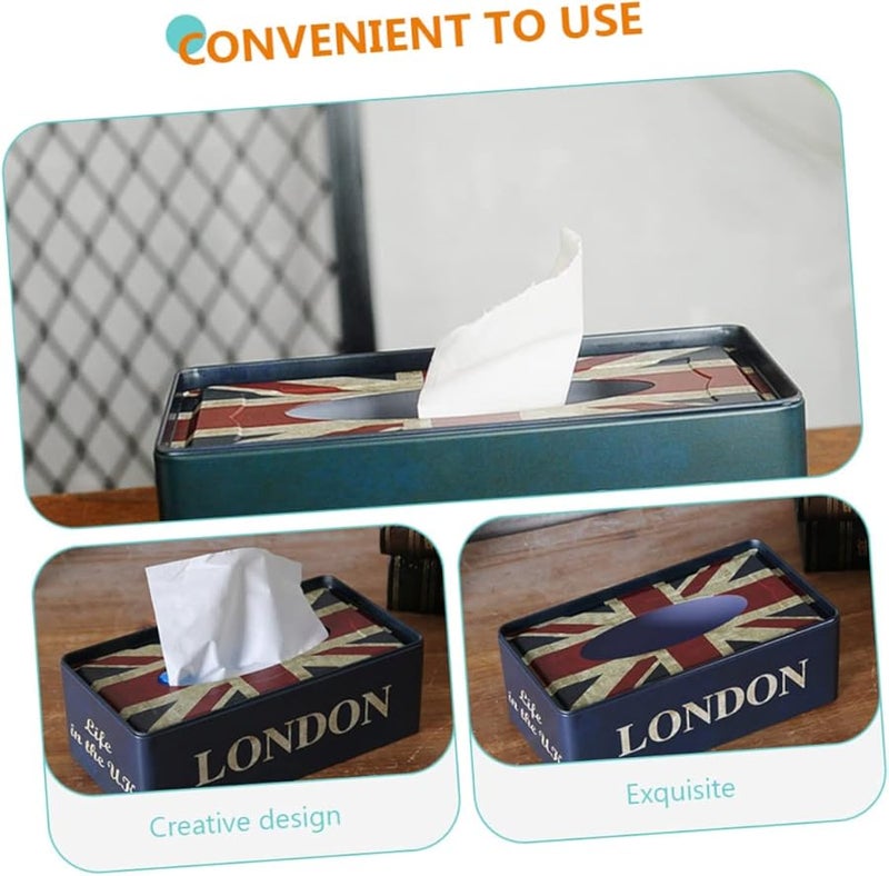 حامل علبة المناديل الحديدي لحفظ المناديل لتزيين غرفة المعيشة وغرفة النوم - Image 5