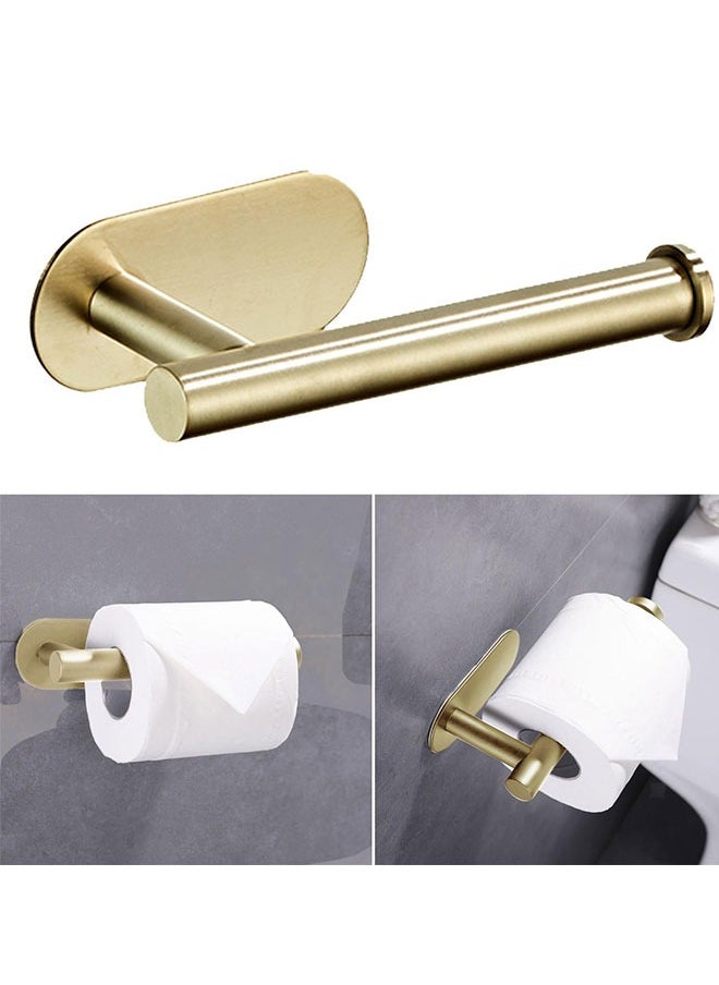 GoldenLike Stainless Steel Toilet Paper Holder,Self-Adhesive Bathroom Toilet Roll Holder,Wall Mounted Tissue Paper Holder for Bathroom Kitchen  - Image 1