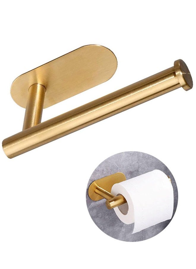 GoldenLike Stainless Steel Toilet Paper Holder,Self-Adhesive Bathroom Toilet Roll Holder,Wall Mounted Tissue Paper Holder for Bathroom Kitchen  - Image 3