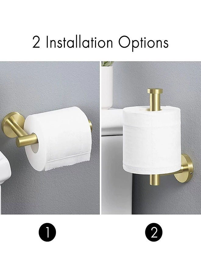 GoldenLike Stainless Steel Toilet Paper Holder,Self-Adhesive Bathroom Toilet Roll Holder,Wall Mounted Tissue Paper Holder for Bathroom Kitchen  - Image 5