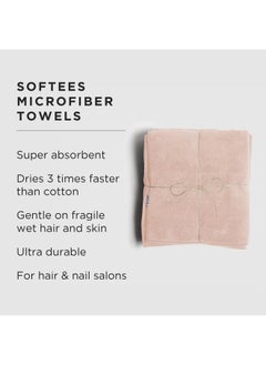 Fromm Softees Microfiber Salon Hair Towels for Hairstylists, Barbers, Spa, Gym in Light Pink, 16" by 29", 10 count Perfect Hair Care Towel for Drying Curly, Long, Wavy Hair  - Image 2