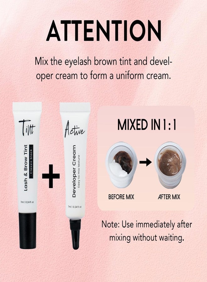 جوللي مجموعة صبغة الرموش باللون الأسود للرموش والحواجب، مجموعة صبغة رموش بتأثيرات طبيعية تدوم طويلاً (حتى 4 أسابيع)، سهلة الاستخدام في الصالونات والمنزل - Image 5