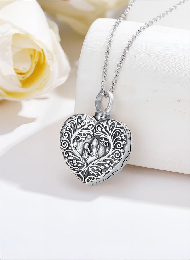 YYB Urn Necklaces for Ashes 925 Sterling Silver Heart Keepsake Necklace For Ashes Mother Daughter Necklace Always in My Heart Ash Lockets for Cremation Gift for Mom Grandma Women - Image 4