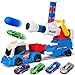 BainGesk Semi Truck Toys Car for 3 4 5 6 7 8 Years Old Boys Girls 28 Ejection and Shooting Truck with Light Sounds Includes 4 Race Cars 10 EVA Balls Large Car Toys Gifts for Toddler - Image 2