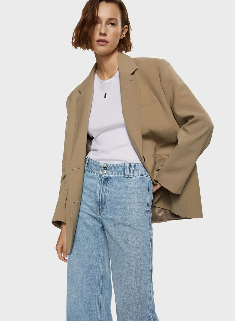 MANGO Wide Leg Jeans