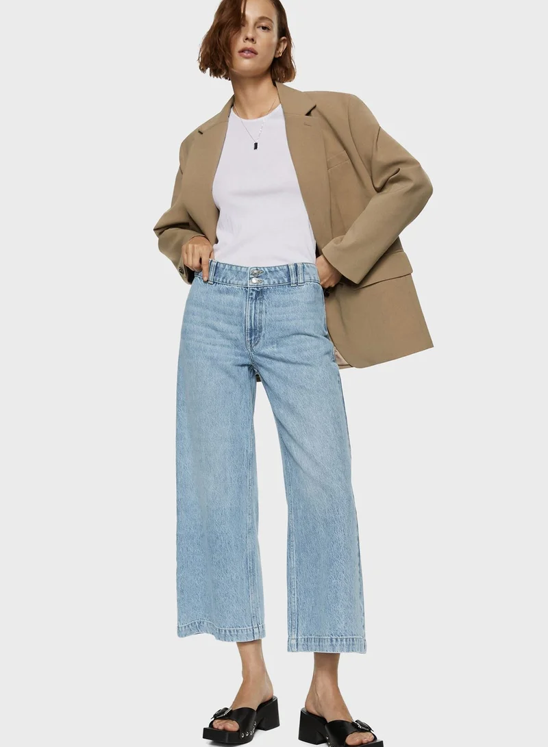 MANGO Wide Leg Jeans