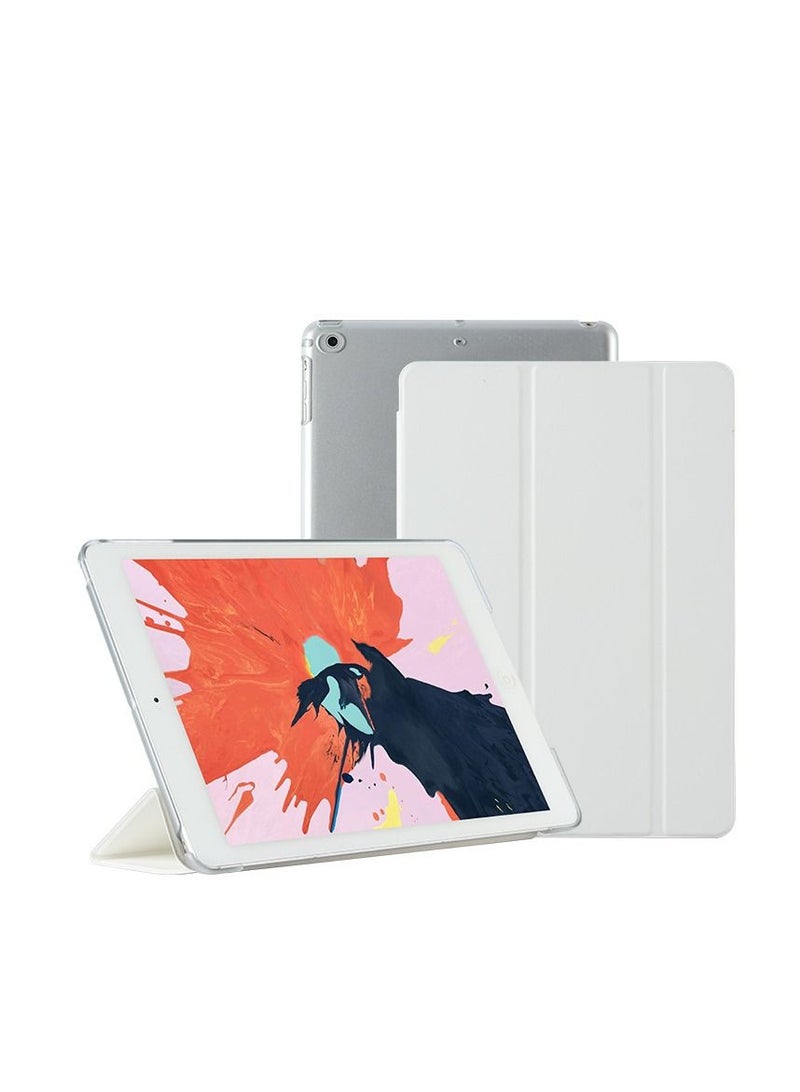 Loquat White iPad Three Fold Intelligent Sleep Hard Shell 