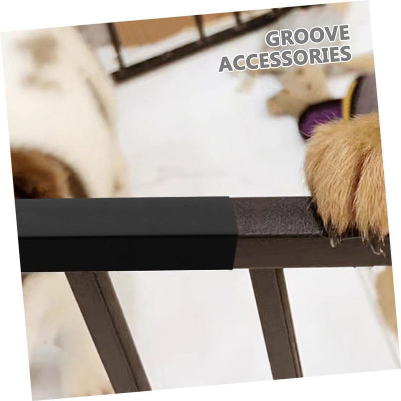 DECHOUS 6pcs Pet Dog Fence Accessories U-Shape Groove Fittings Boy Girl Safety Gates Reinforcement Easy Installation Parts - Image 3