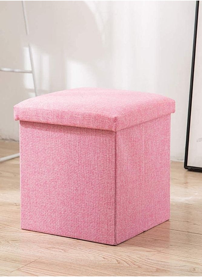 AMERTEER - Trending Folding Storage Cube Ottoman Footrest: Stylish and Functional Padded Seat with Hidden Store - Image 1