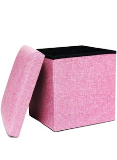 Trending Folding Storage Cube Ottoman Footrest: Stylish and Functional Padded Seat with Hidden Store