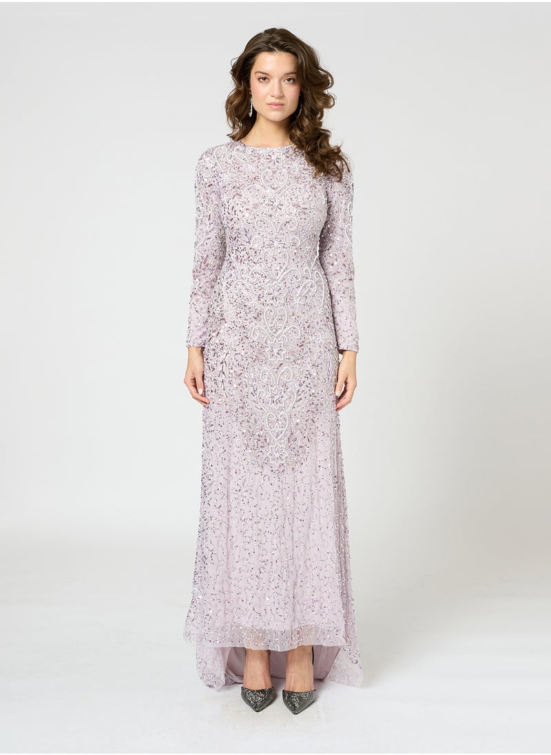 MARYISA Melis Modest Embellished Sequin Maxi Dress  - Image 1