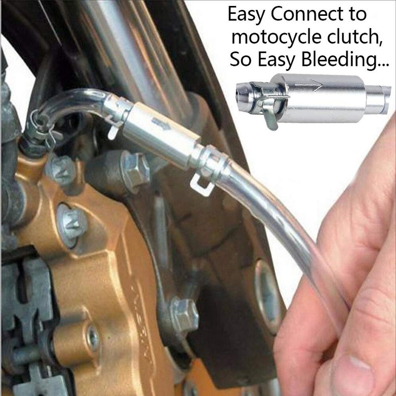 vbaxy Brake Bleeder Hose- One Way Check Valve Tube Bleeding Tool Kit for Motorcycle Clutch - Image 2