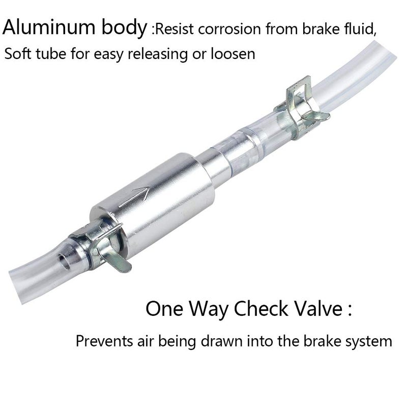 vbaxy Brake Bleeder Hose- One Way Check Valve Tube Bleeding Tool Kit for Motorcycle Clutch - Image 4