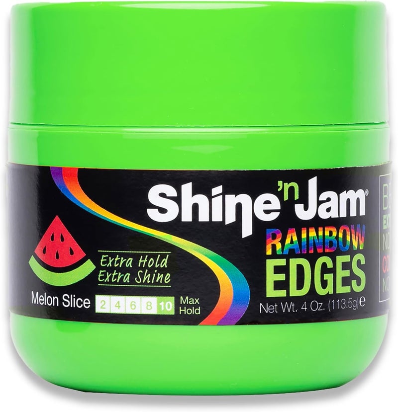 Ampro ShinenJam Rainbow Edges Strong Hold Curly Hair Gel for Women Styling Gel for Women Strengthens with Silk Protein Melon Slice 1135 g