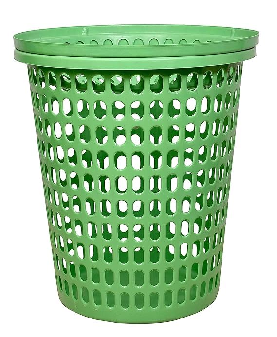 NADEEM'S World Plastic Big Laundry Basket for Clothes with Lid, 17x17x21 inches (43x43x53 cm), 50L, Multicolour, 1 Piece - Image 4