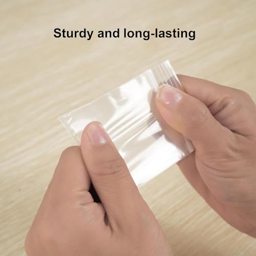 WEGOUP 120 PCS Small Plastic Bags for Jewelry, 2" x 2.76" Resealable Clear Poly Baggies, 2.4 Mil Mini Zip Bags for Small Business, Storage, Gifts, Candy, Screws - Image 4