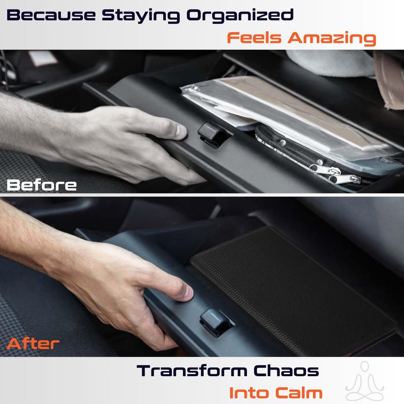 MOTO4X Carbon Black Magnetic Shut Premium PU Leather Insurance and Registration Holder, Glove Box Organizer for Car, Stylish Car Accessories, Organize Vehicle Documents with flair, Size 9.5 in x 5.1 in - Image 5