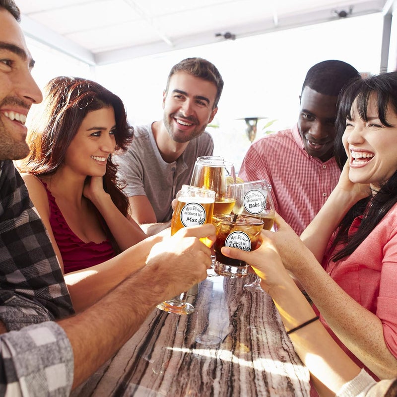 Zonon 600 Pieces Drink Stickers for Cups, Water Bottles, Blank Drink Labels This Belongs to Stickers for Wedding Reception, Birthday Party, Holiday Party, Custom Blank Cup Name Tags - Image 3