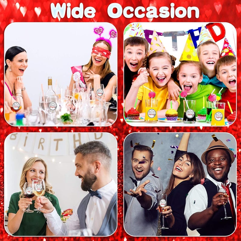 Zonon 600 Pieces Drink Stickers for Cups, Water Bottles, Blank Drink Labels This Belongs to Stickers for Wedding Reception, Birthday Party, Holiday Party, Custom Blank Cup Name Tags - Image 5