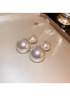 Aurafly Atmospheric Pearl Earrings Vintage Hepburn Style Stud Earrings  - Image 3