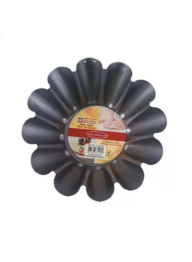 Home Maker AVCI Non-Stick Easy to Clean Flower Shape-Brioche Tin Pan-26cm - Image 1