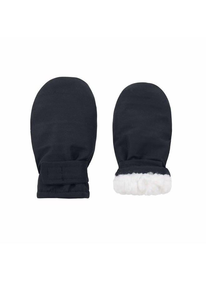American Trends Toddler Winter Gloves Snow Mittens for Kids Girls Boys Waterproof Ski Mitten Warm Fleece Glove Pure Black M - Image 1