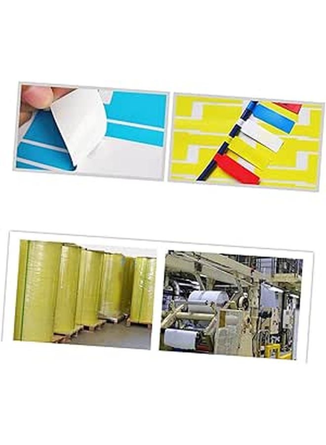 15 Sheets P Shape Cable Labels Stickers Blank Tags Smooth Surface Easy Writing Random Color - Image 1