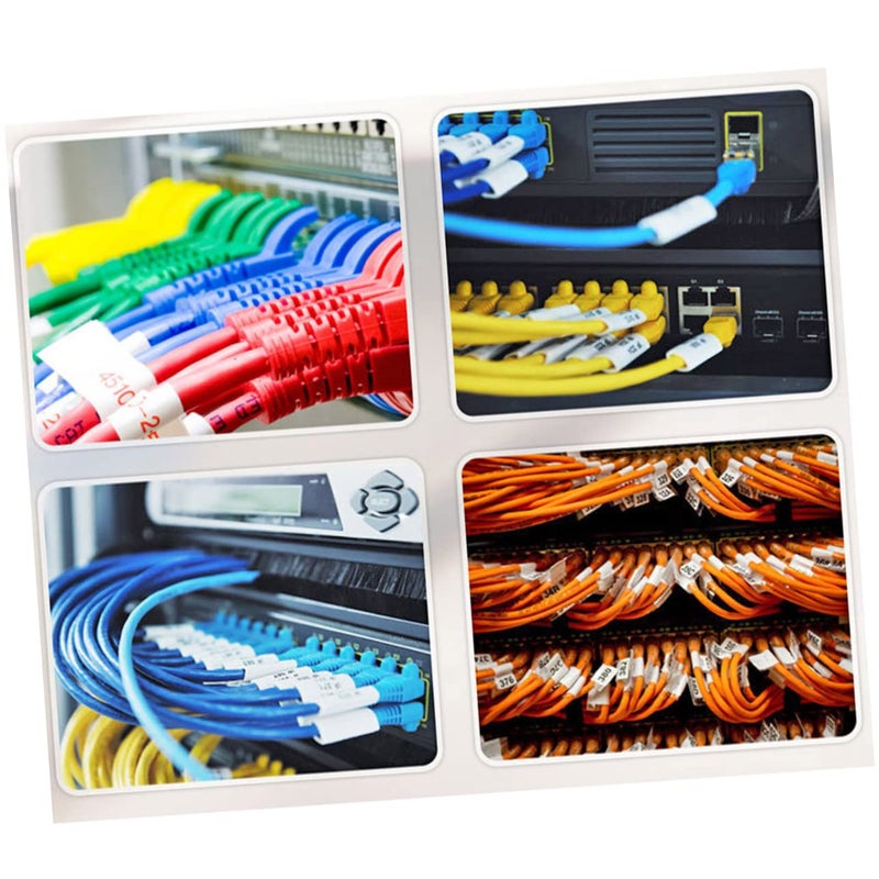 15 Sheets P Shape Cable Labels Stickers Blank Tags Smooth Surface Easy Writing Random Color - Image 3