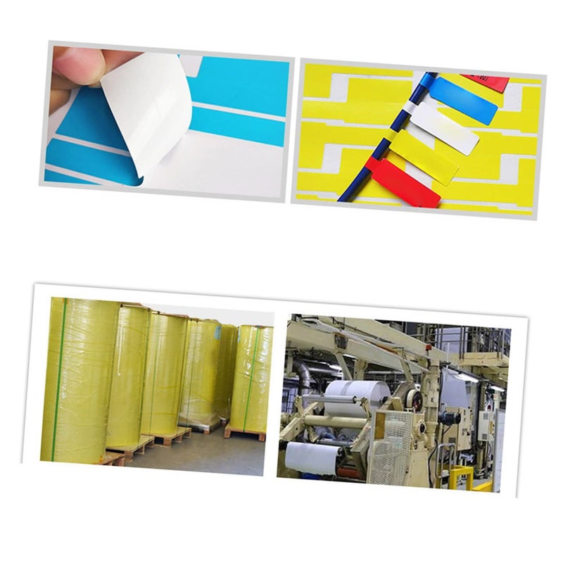 15 Sheets P Shape Cable Labels Stickers Blank Tags Smooth Surface Easy Writing Random Color - Image 2