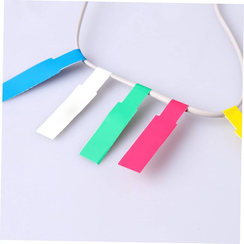 15 Sheets P Shape Cable Labels Stickers Blank Tags Smooth Surface Easy Writing Random Color - Image 5